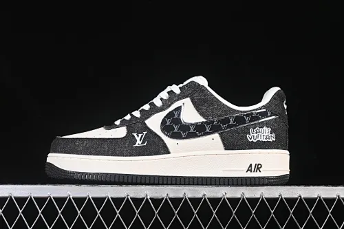 All categories Nk Air Force 1 Air Force series Nk Air Force 1 Low Air Force low-top Nike Air Force 1'07 Low joint two-color bottom black denim Air Force 1 low-top casual sneakers DX1888-097